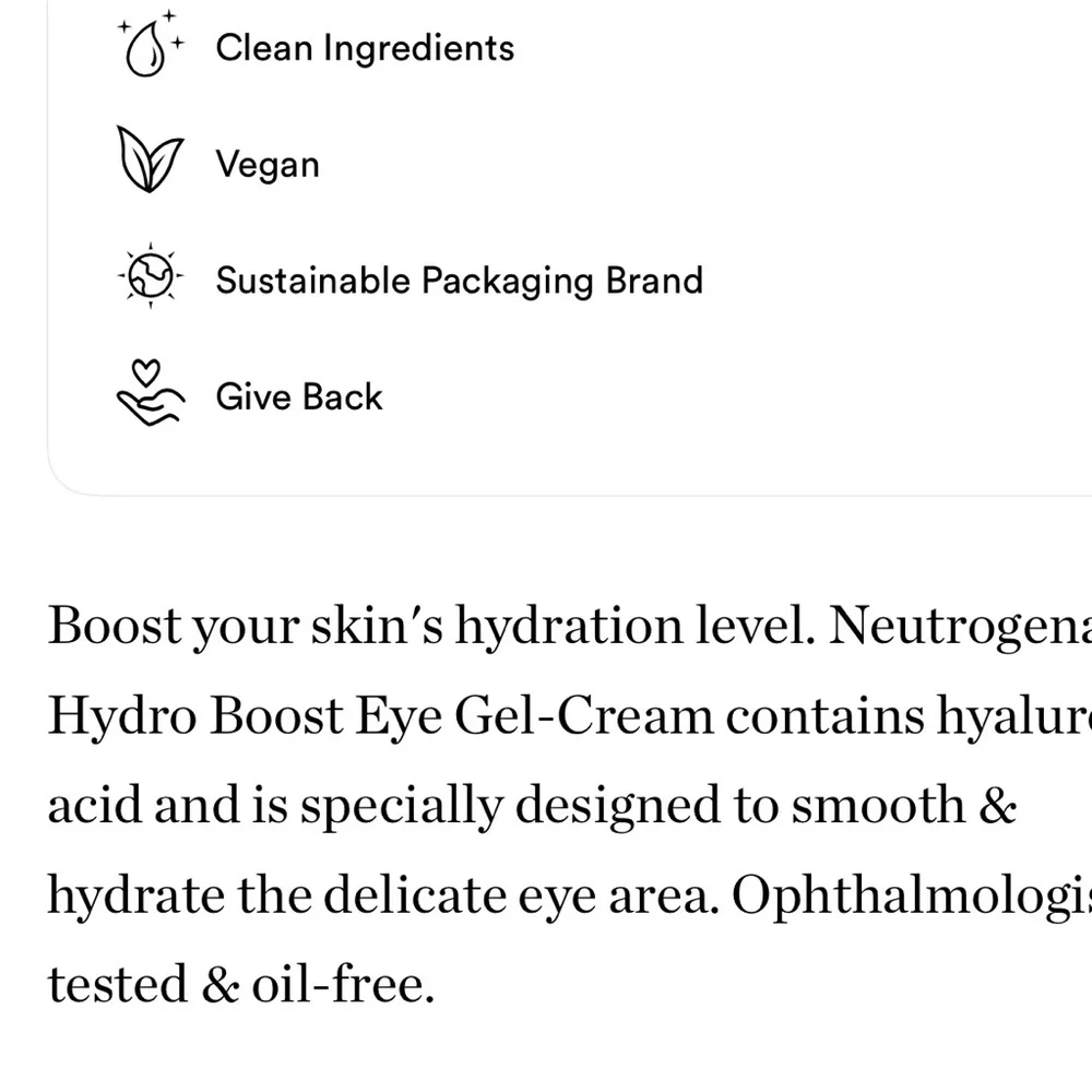 Neutrogena Hydro Boost Eye Gel-Cream